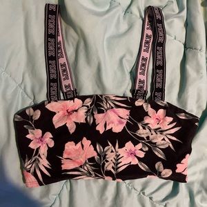 Victoria’s Secret pink bralette.